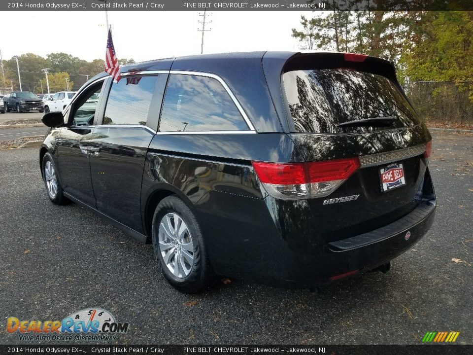 2014 Honda Odyssey EX-L Crystal Black Pearl / Gray Photo #5