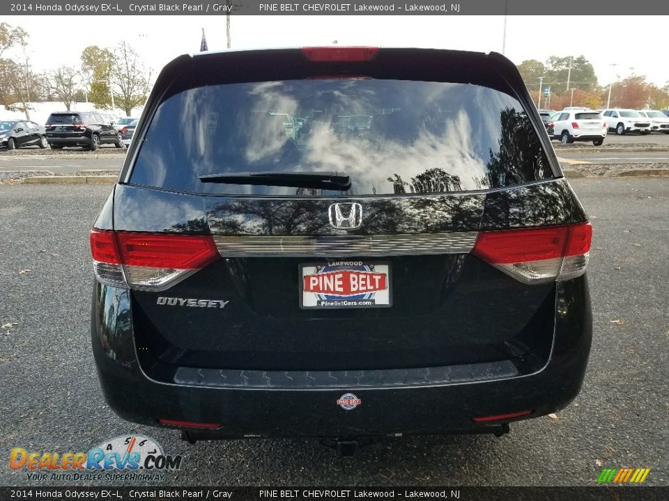 2014 Honda Odyssey EX-L Crystal Black Pearl / Gray Photo #6