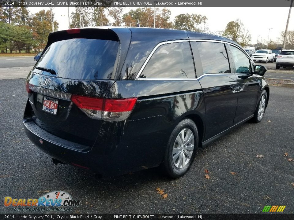 2014 Honda Odyssey EX-L Crystal Black Pearl / Gray Photo #7