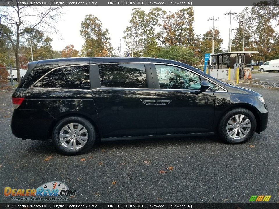 2014 Honda Odyssey EX-L Crystal Black Pearl / Gray Photo #8