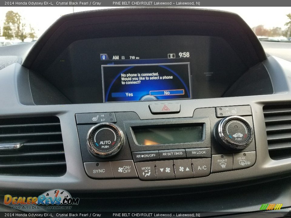 2014 Honda Odyssey EX-L Crystal Black Pearl / Gray Photo #13