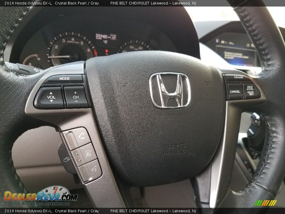 2014 Honda Odyssey EX-L Crystal Black Pearl / Gray Photo #14