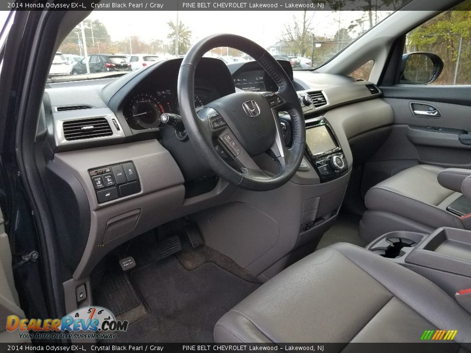 2014 Honda Odyssey EX-L Crystal Black Pearl / Gray Photo #19