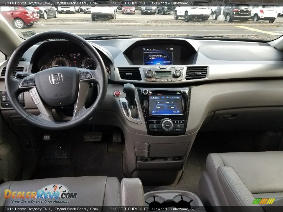 2014 Honda Odyssey EX-L Crystal Black Pearl / Gray Photo #24