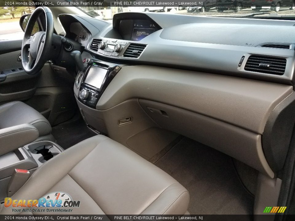 2014 Honda Odyssey EX-L Crystal Black Pearl / Gray Photo #27
