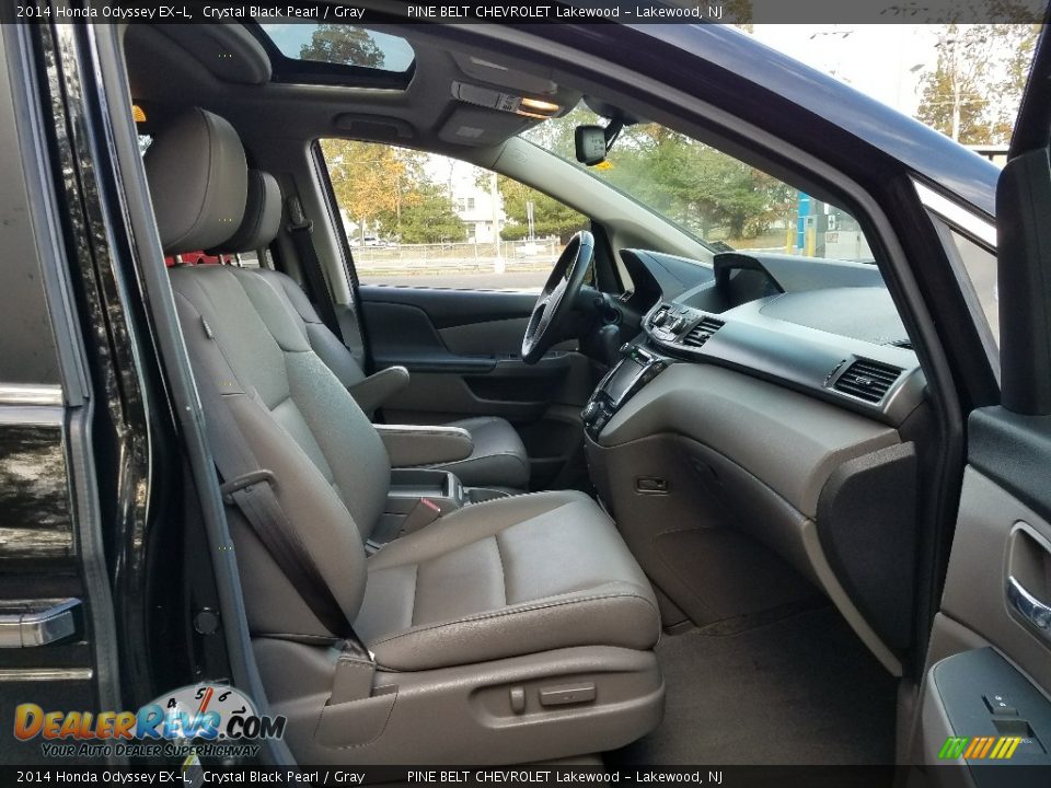 2014 Honda Odyssey EX-L Crystal Black Pearl / Gray Photo #28