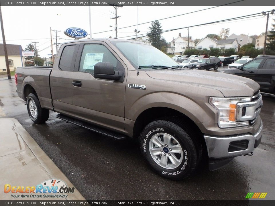 2018 Ford F150 XLT SuperCab 4x4 Stone Gray / Earth Gray Photo #3