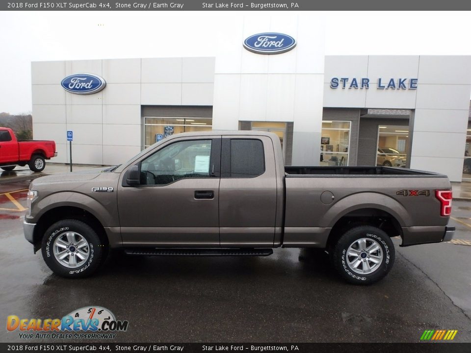 2018 Ford F150 XLT SuperCab 4x4 Stone Gray / Earth Gray Photo #8