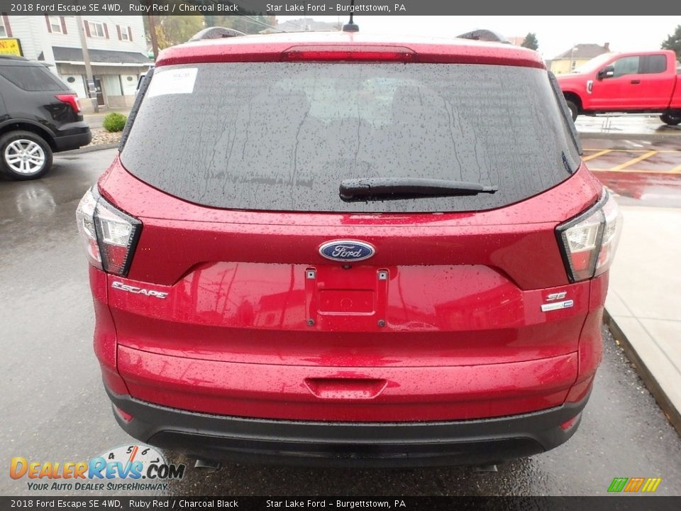 2018 Ford Escape SE 4WD Ruby Red / Charcoal Black Photo #6