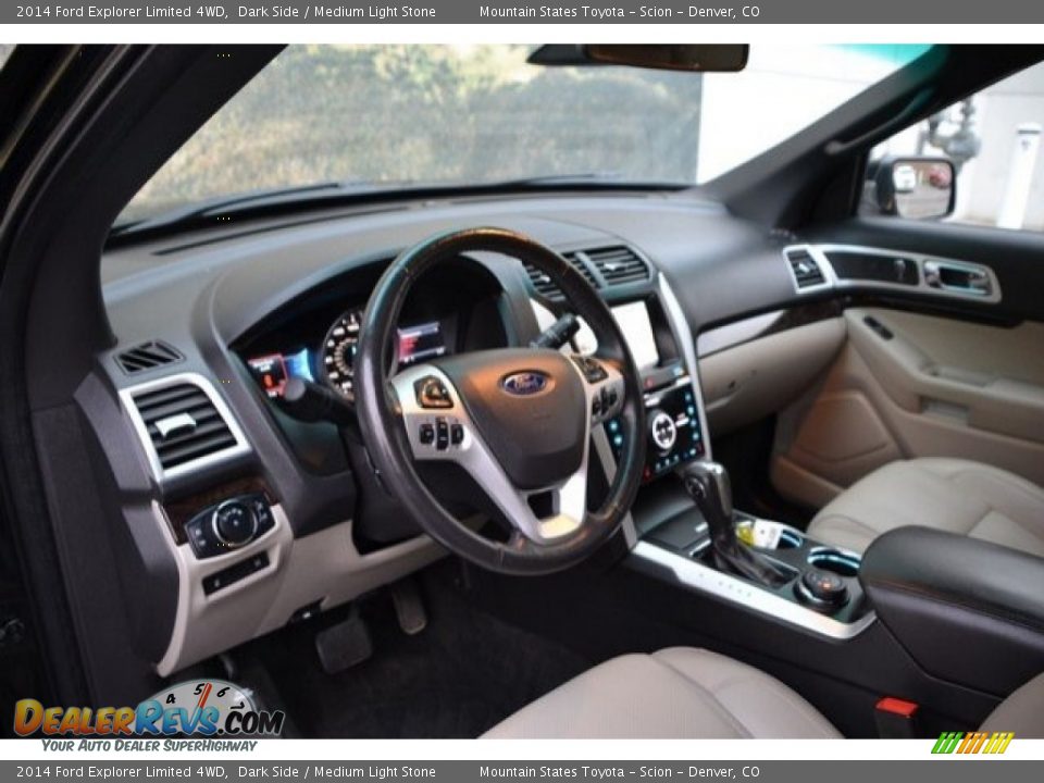 2014 Ford Explorer Limited 4WD Dark Side / Medium Light Stone Photo #10