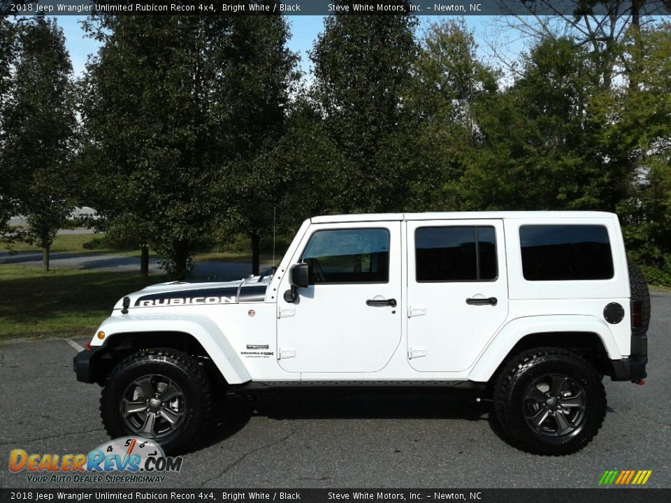 2018 Jeep Wrangler Unlimited Rubicon Recon 4x4 Bright White / Black Photo #1