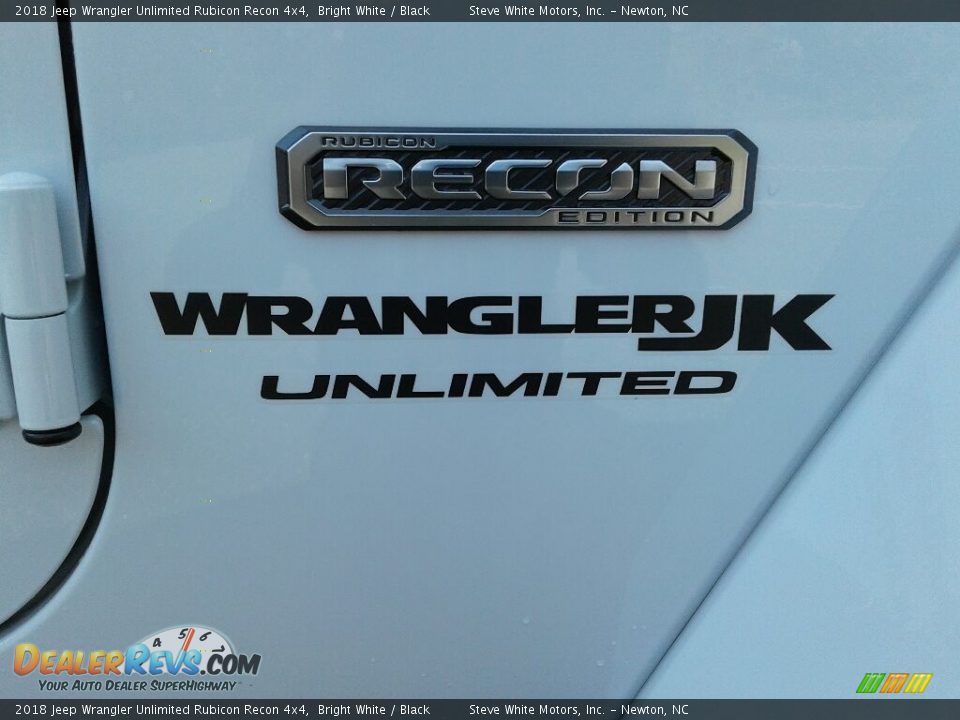 2018 Jeep Wrangler Unlimited Rubicon Recon 4x4 Bright White / Black Photo #34