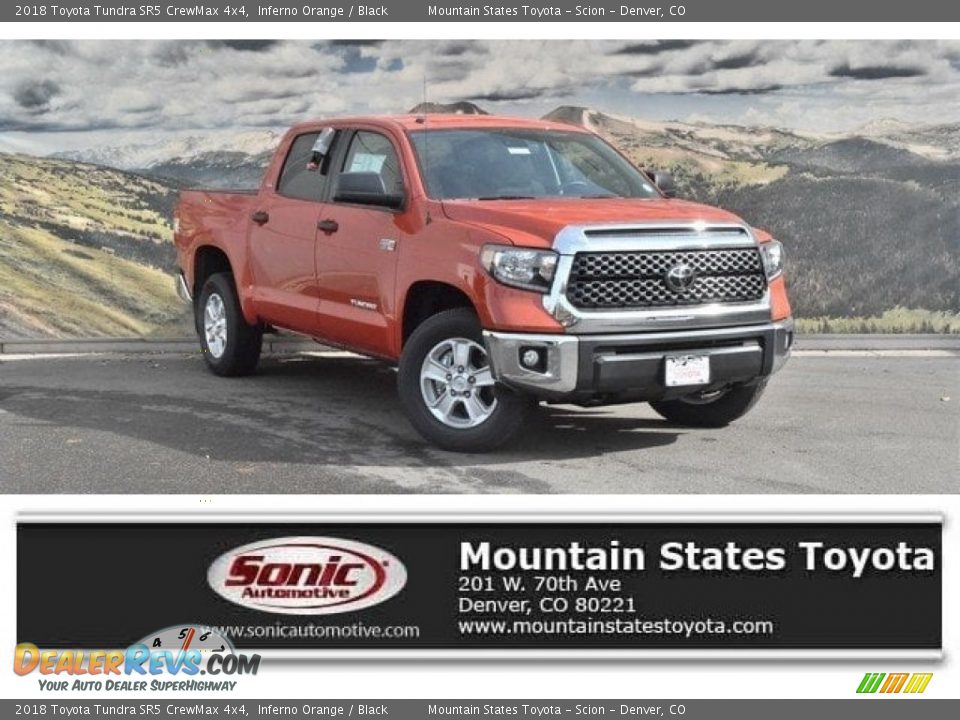 2018 Toyota Tundra SR5 CrewMax 4x4 Inferno Orange / Black Photo #1