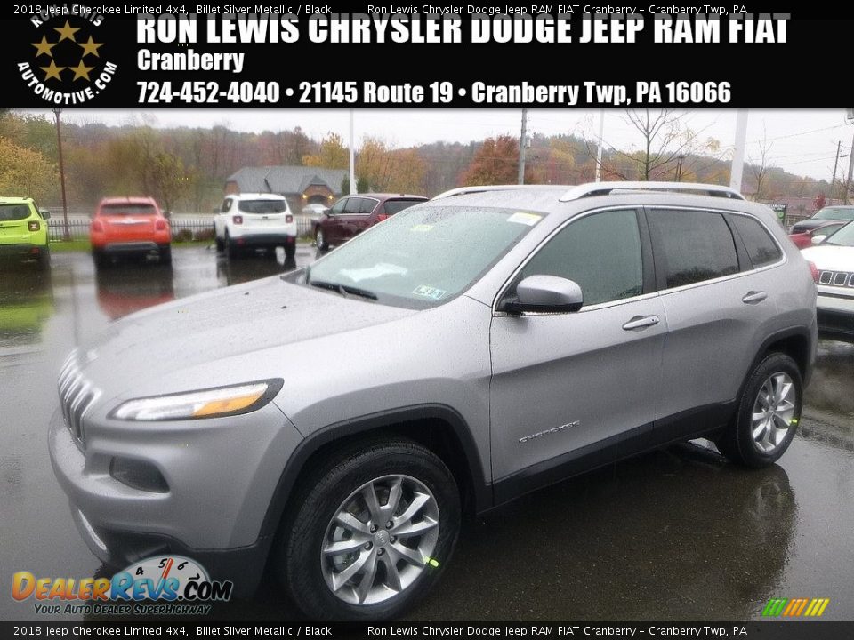 2018 Jeep Cherokee Limited 4x4 Billet Silver Metallic / Black Photo #1