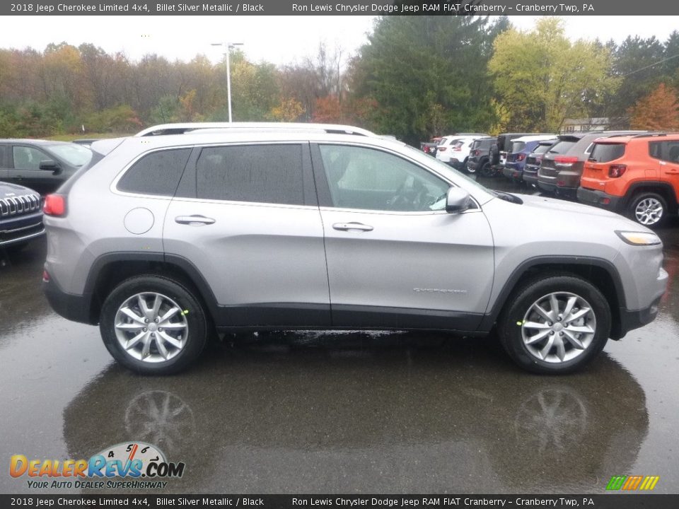 2018 Jeep Cherokee Limited 4x4 Billet Silver Metallic / Black Photo #6