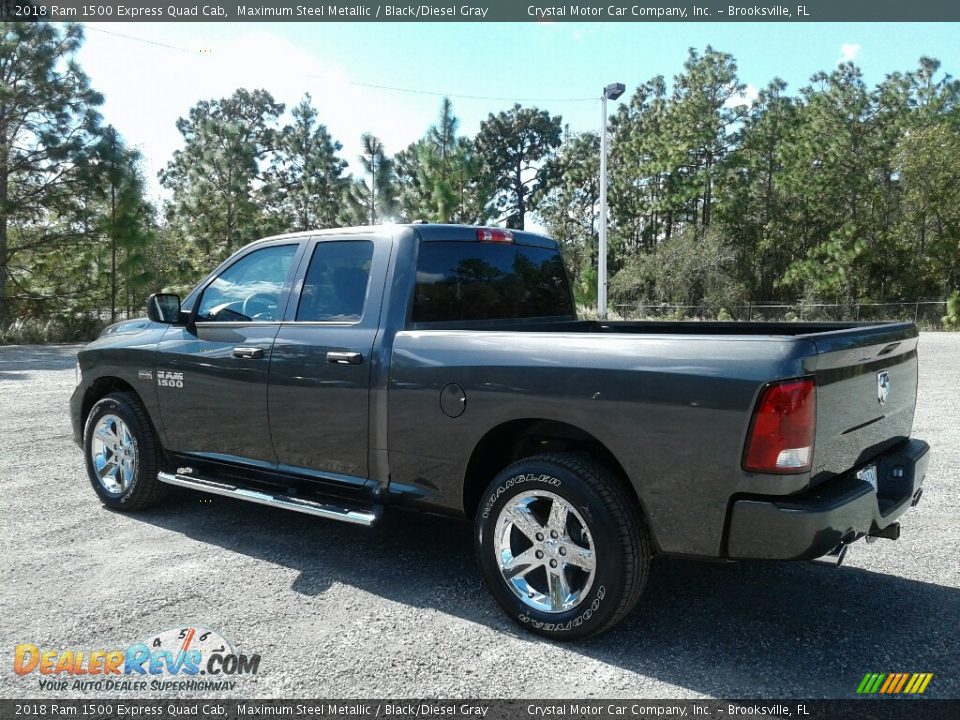 2018 Ram 1500 Express Quad Cab Maximum Steel Metallic / Black/Diesel Gray Photo #3
