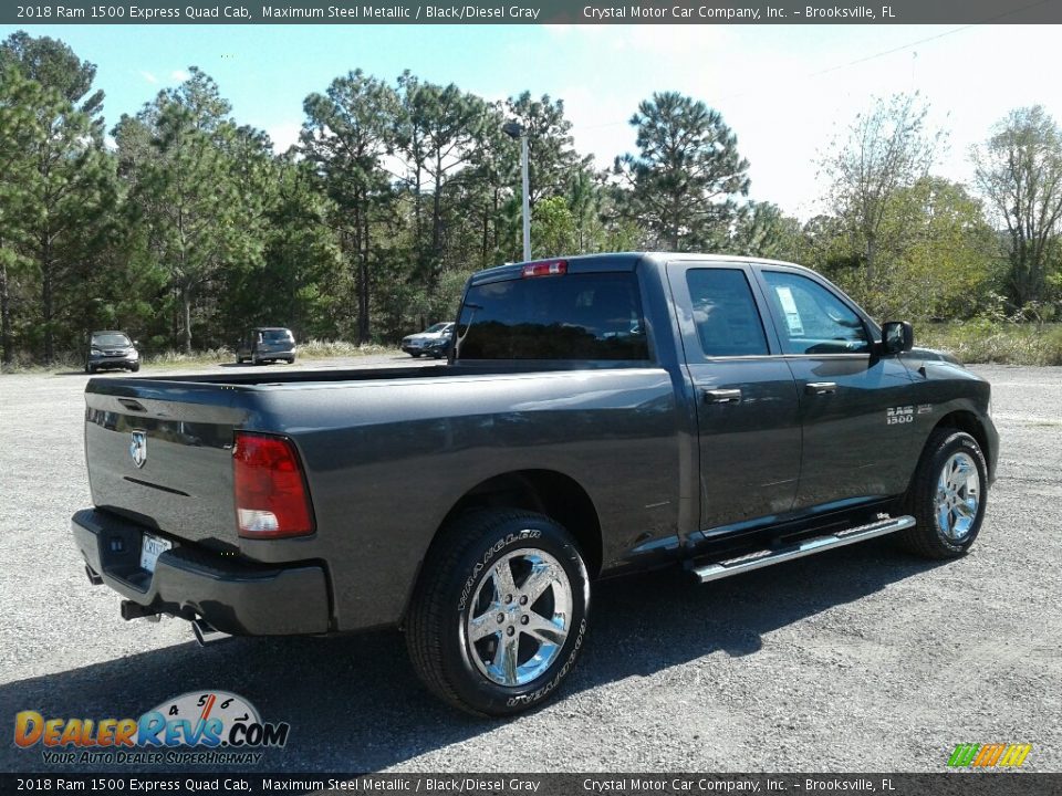 2018 Ram 1500 Express Quad Cab Maximum Steel Metallic / Black/Diesel Gray Photo #5