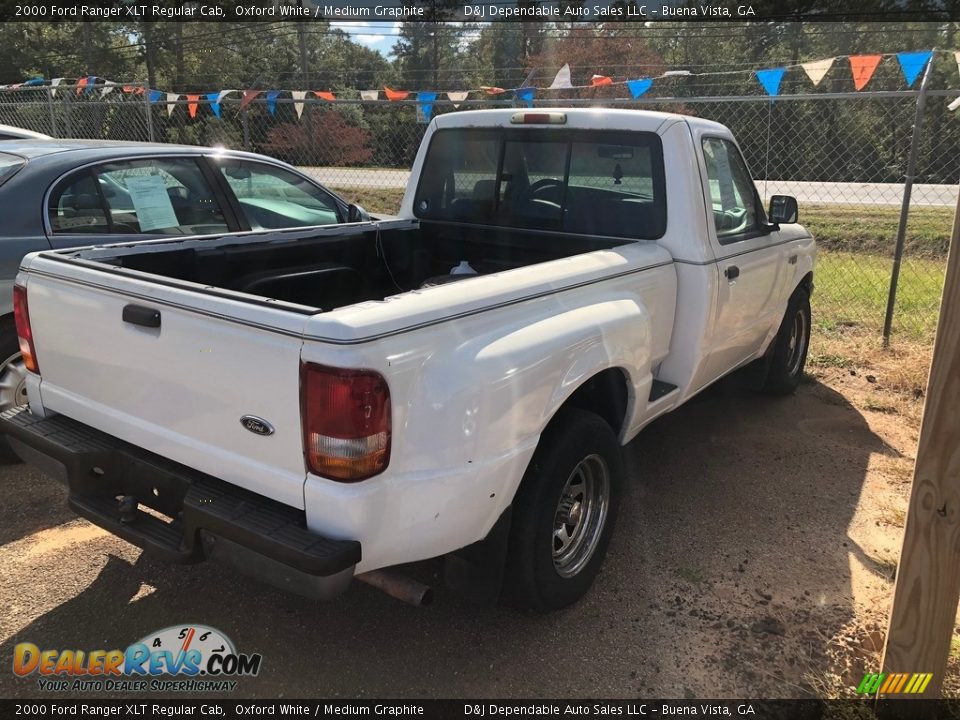 2000 Ford Ranger XLT Regular Cab Oxford White / Medium Graphite Photo #2