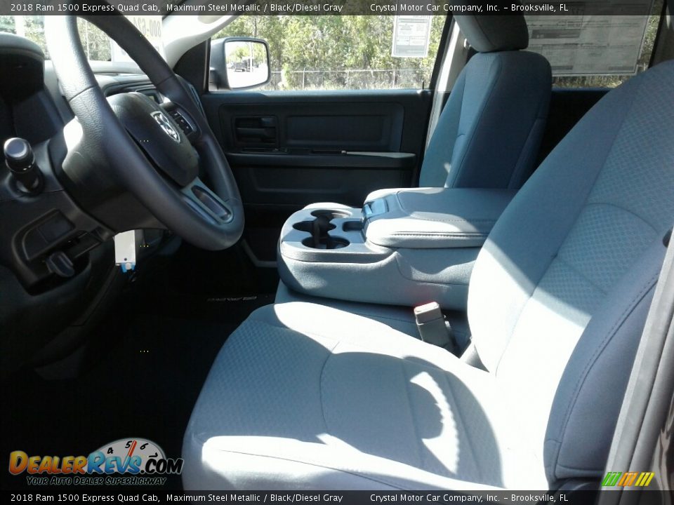 2018 Ram 1500 Express Quad Cab Maximum Steel Metallic / Black/Diesel Gray Photo #9