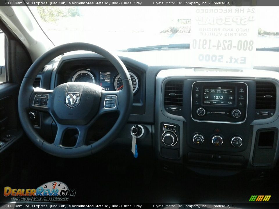 2018 Ram 1500 Express Quad Cab Maximum Steel Metallic / Black/Diesel Gray Photo #13
