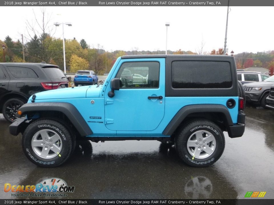 2018 Jeep Wrangler Sport 4x4 Chief Blue / Black Photo #2