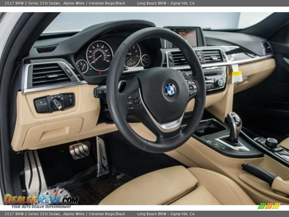 2017 BMW 3 Series 330i Sedan Alpine White / Venetian Beige/Black Photo #15