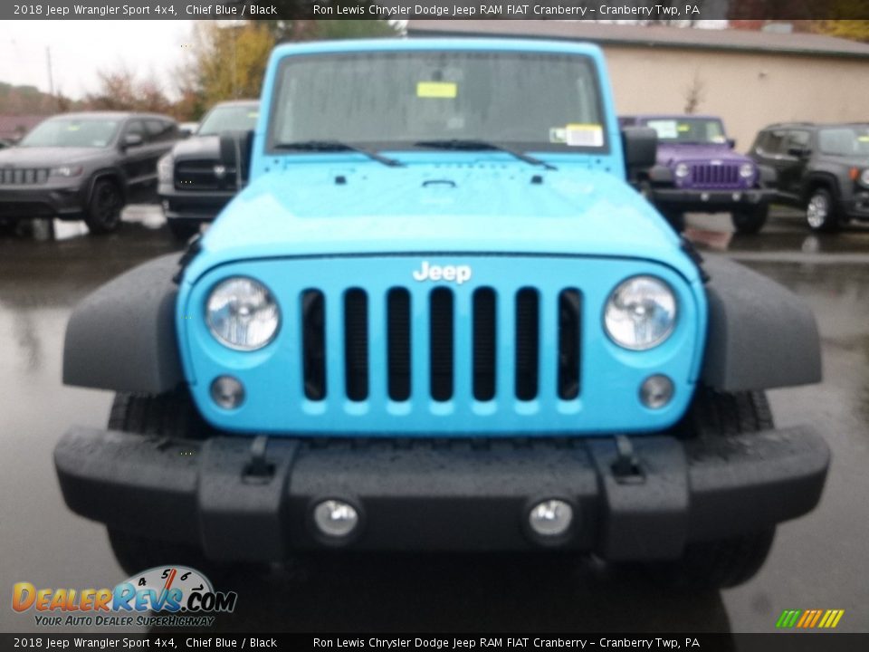 2018 Jeep Wrangler Sport 4x4 Chief Blue / Black Photo #8