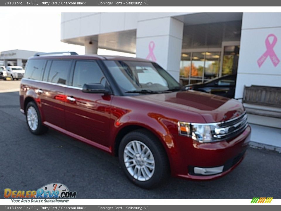2018 Ford Flex SEL Ruby Red / Charcoal Black Photo #1