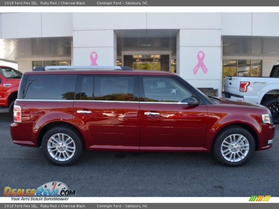 2018 Ford Flex SEL Ruby Red / Charcoal Black Photo #2