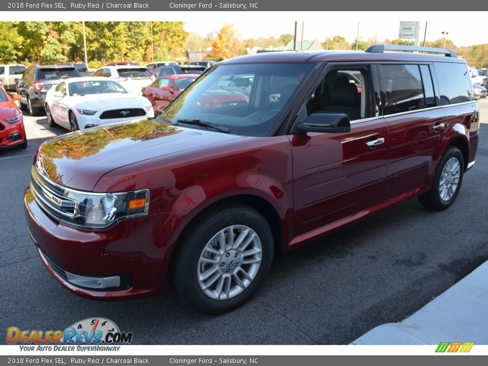 2018 Ford Flex SEL Ruby Red / Charcoal Black Photo #3