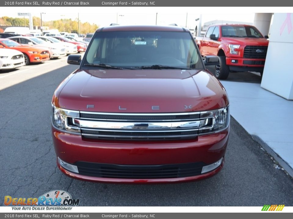 2018 Ford Flex SEL Ruby Red / Charcoal Black Photo #4