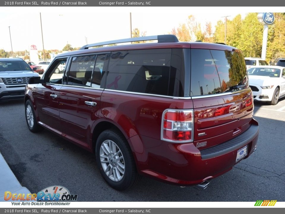 2018 Ford Flex SEL Ruby Red / Charcoal Black Photo #24