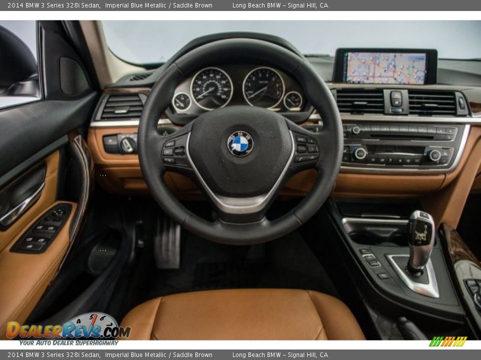 2014 BMW 3 Series 328i Sedan Imperial Blue Metallic / Saddle Brown Photo #4