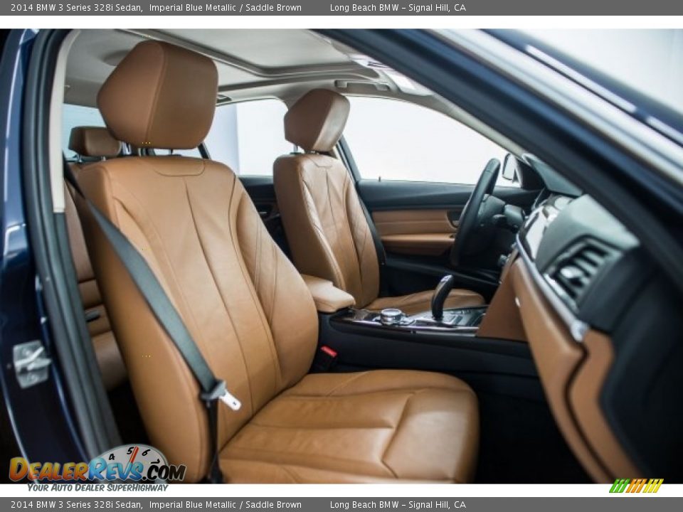 2014 BMW 3 Series 328i Sedan Imperial Blue Metallic / Saddle Brown Photo #6
