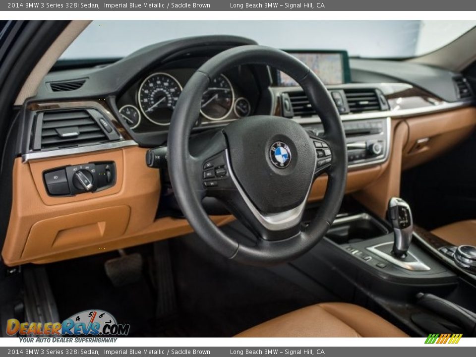2014 BMW 3 Series 328i Sedan Imperial Blue Metallic / Saddle Brown Photo #9