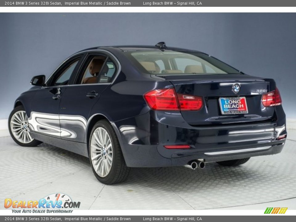 2014 BMW 3 Series 328i Sedan Imperial Blue Metallic / Saddle Brown Photo #10