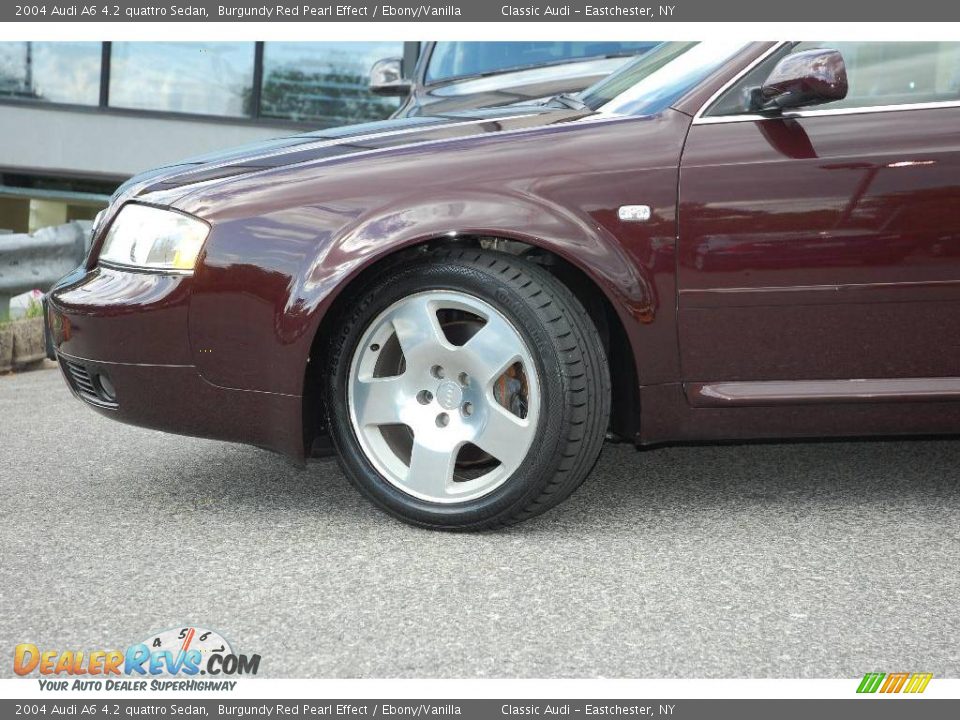 2004 Audi A6 4.2 quattro Sedan Burgundy Red Pearl Effect / Ebony/Vanilla Photo #3