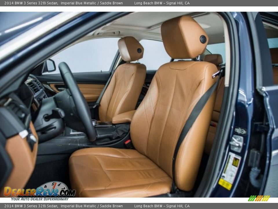 2014 BMW 3 Series 328i Sedan Imperial Blue Metallic / Saddle Brown Photo #24