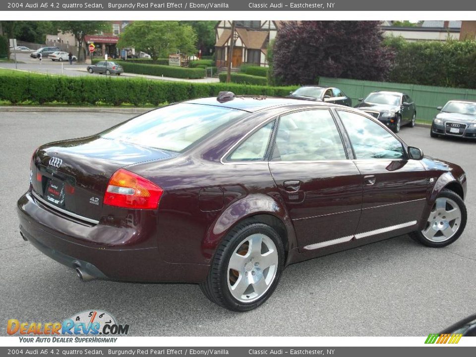 2004 Audi A6 4.2 quattro Sedan Burgundy Red Pearl Effect / Ebony/Vanilla Photo #5