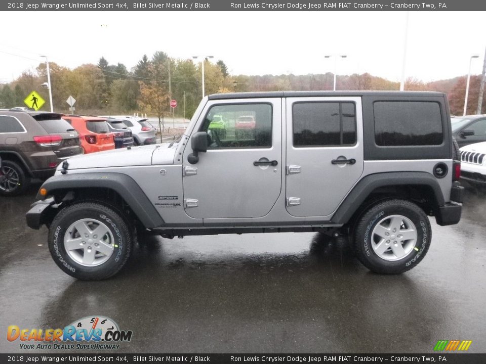 Billet Silver Metallic 2018 Jeep Wrangler Unlimited Sport 4x4 Photo #2