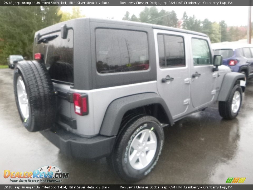 2018 Jeep Wrangler Unlimited Sport 4x4 Billet Silver Metallic / Black Photo #5