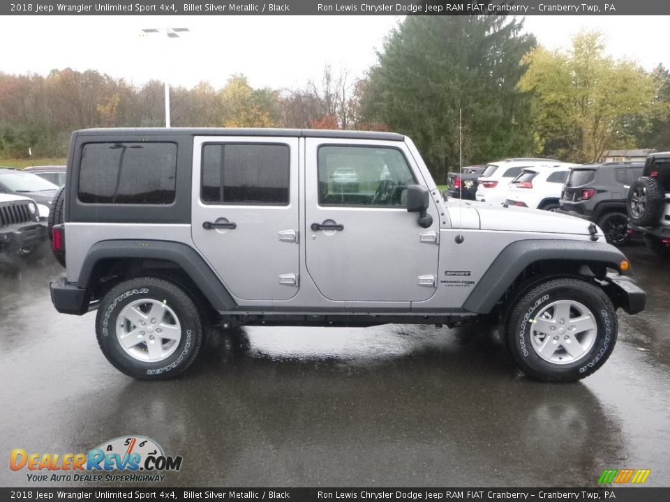 2018 Jeep Wrangler Unlimited Sport 4x4 Billet Silver Metallic / Black Photo #6