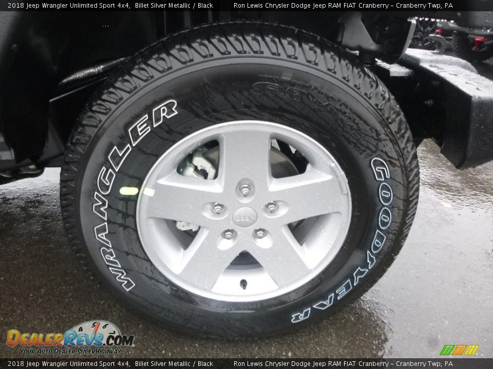 2018 Jeep Wrangler Unlimited Sport 4x4 Billet Silver Metallic / Black Photo #9