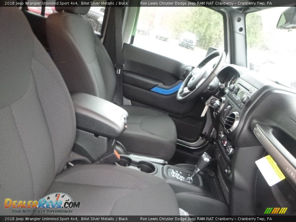 2018 Jeep Wrangler Unlimited Sport 4x4 Billet Silver Metallic / Black Photo #10
