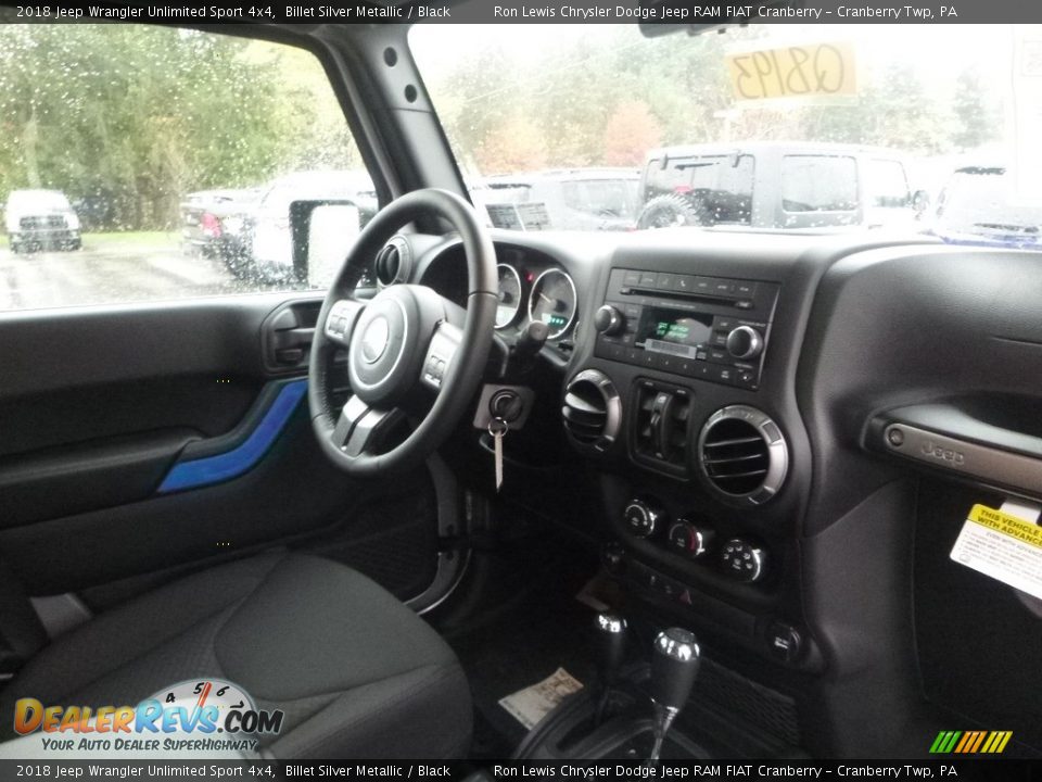 2018 Jeep Wrangler Unlimited Sport 4x4 Billet Silver Metallic / Black Photo #11