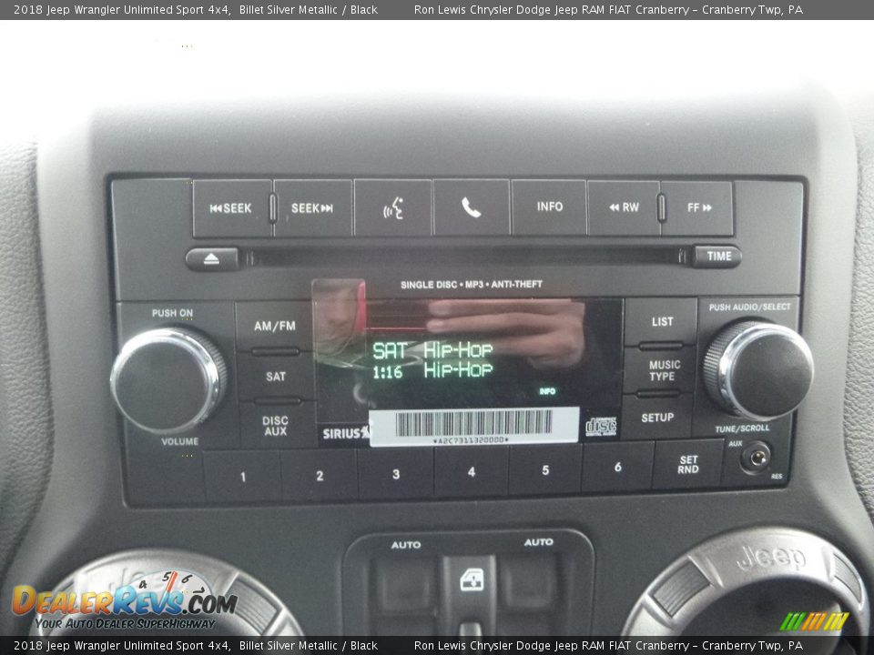 2018 Jeep Wrangler Unlimited Sport 4x4 Billet Silver Metallic / Black Photo #16
