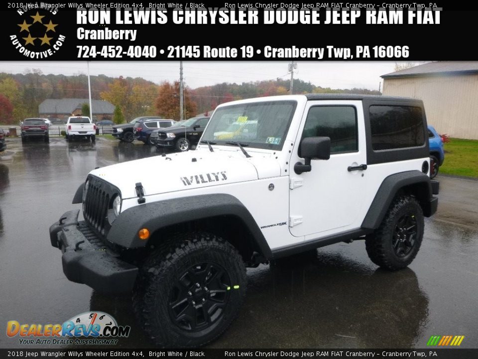 2018 Jeep Wrangler Willys Wheeler Edition 4x4 Bright White / Black Photo #1