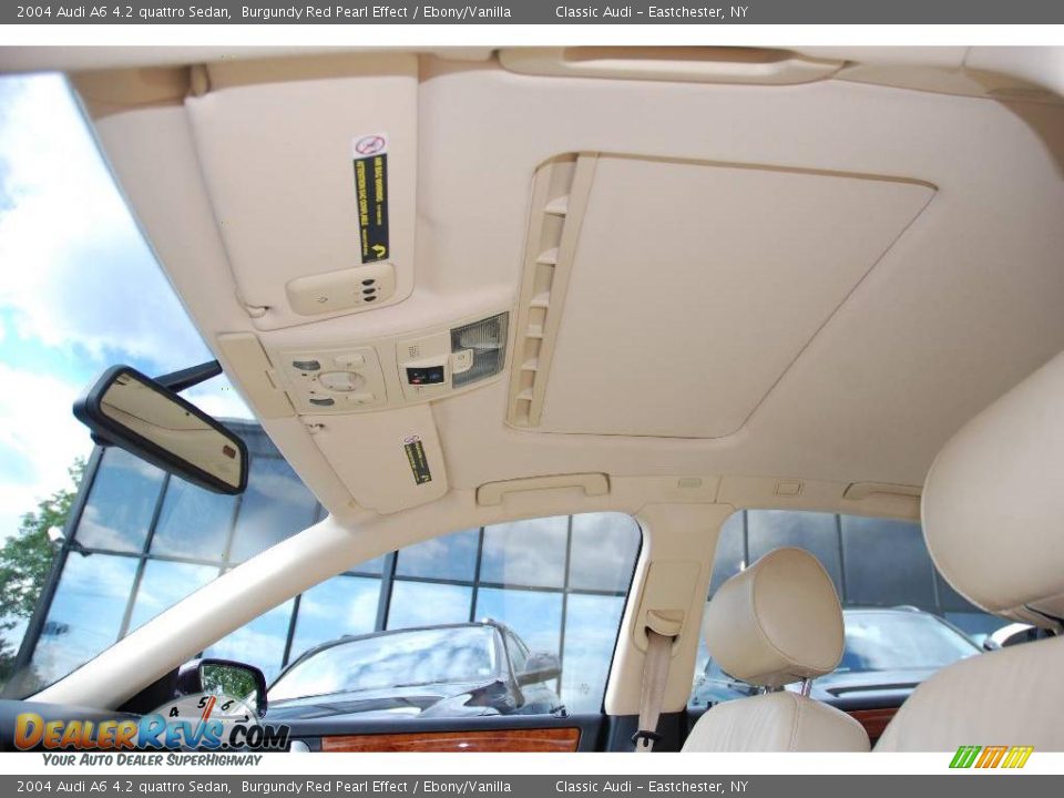 2004 Audi A6 4.2 quattro Sedan Burgundy Red Pearl Effect / Ebony/Vanilla Photo #13