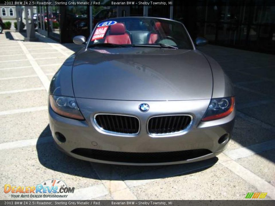 2003 BMW Z4 2.5i Roadster Sterling Grey Metallic / Red Photo #3