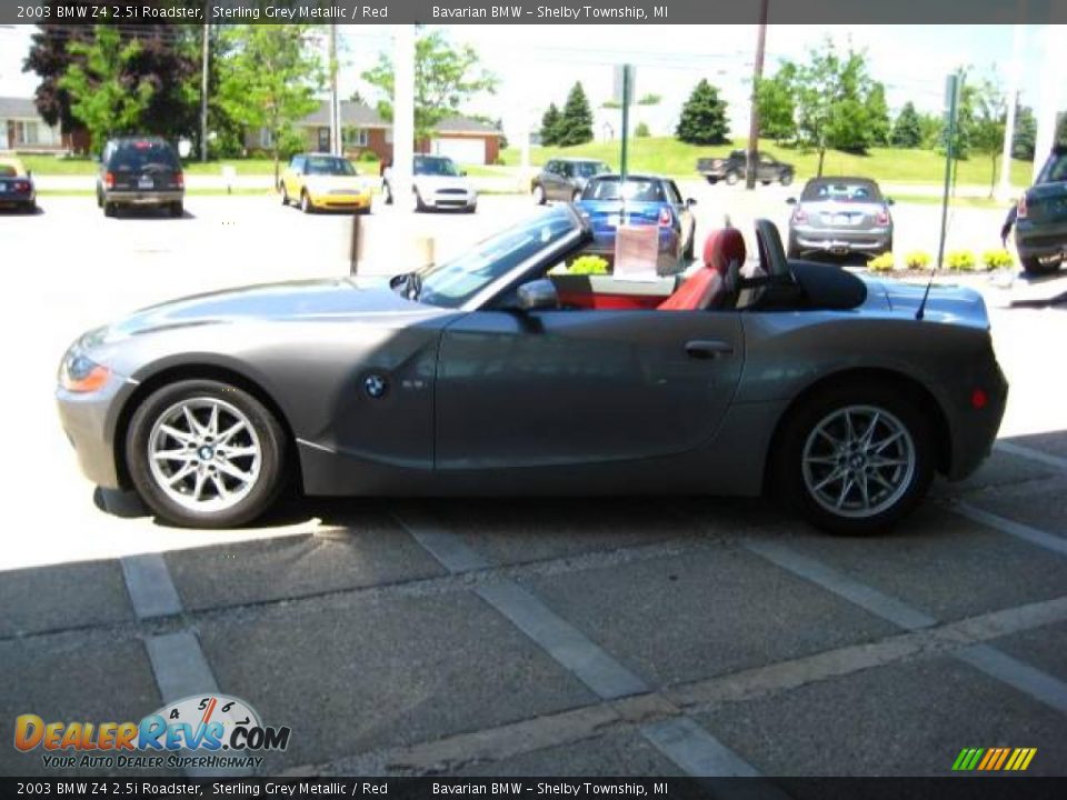 2003 BMW Z4 2.5i Roadster Sterling Grey Metallic / Red Photo #5